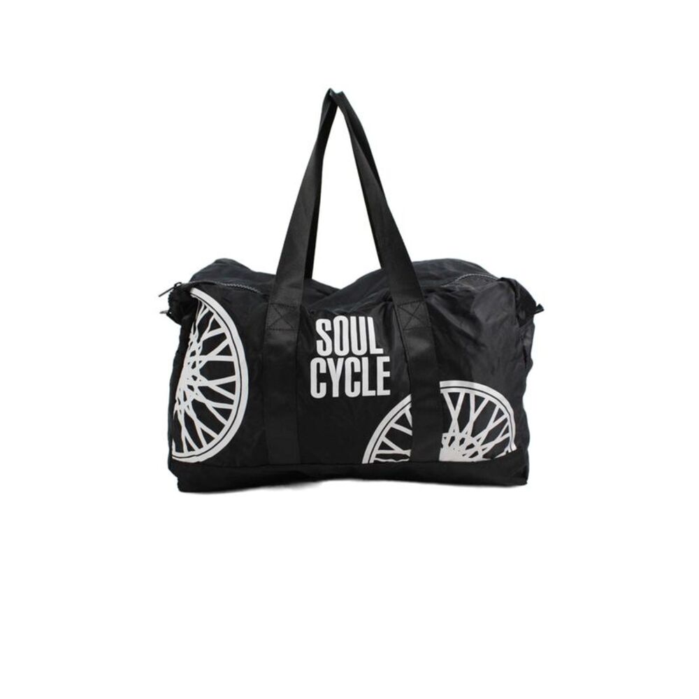 Soul Cycle Womens Graphic Print Zip Up Gym Bag Black